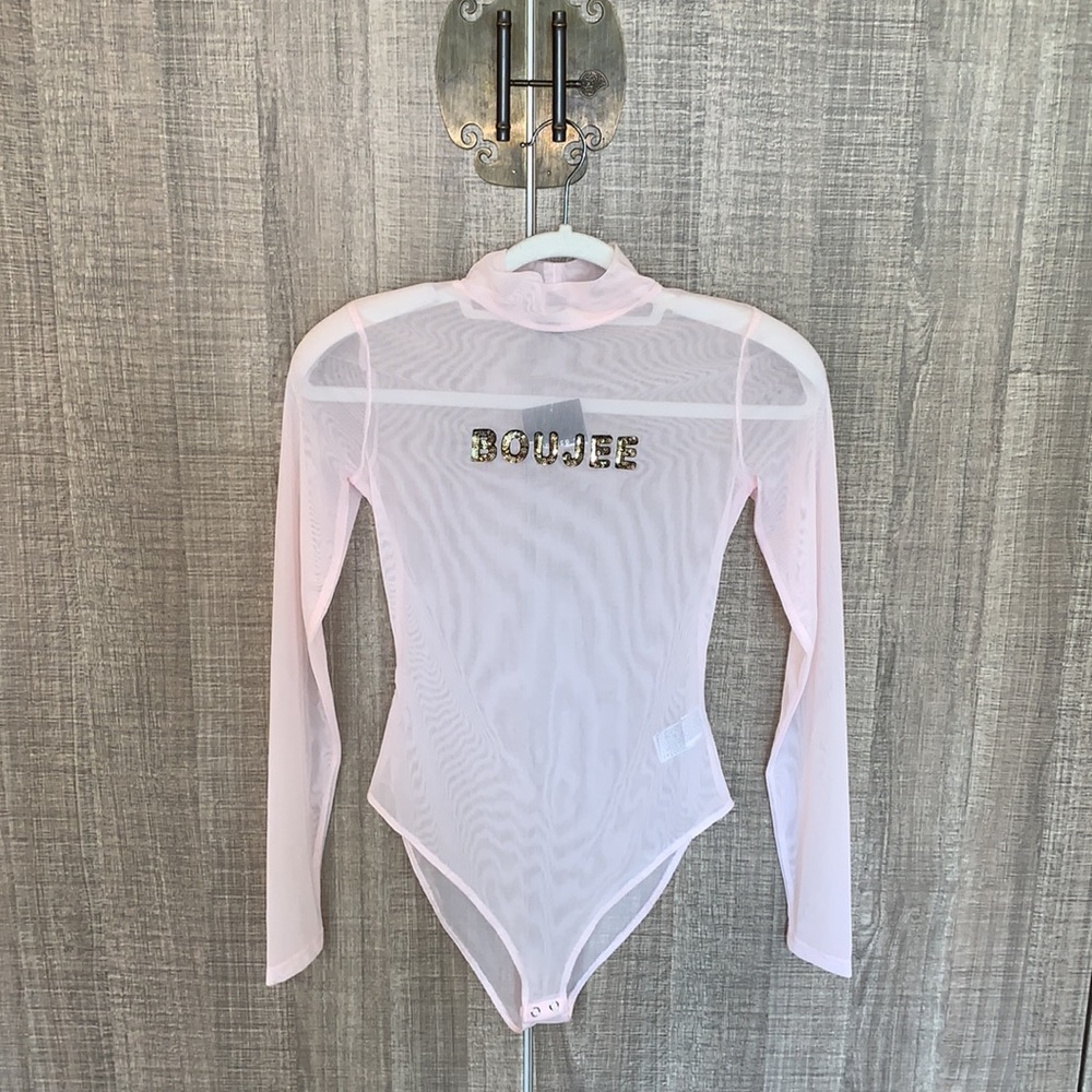 Forever 21 "Boujee" Mesh Bodysuit‎